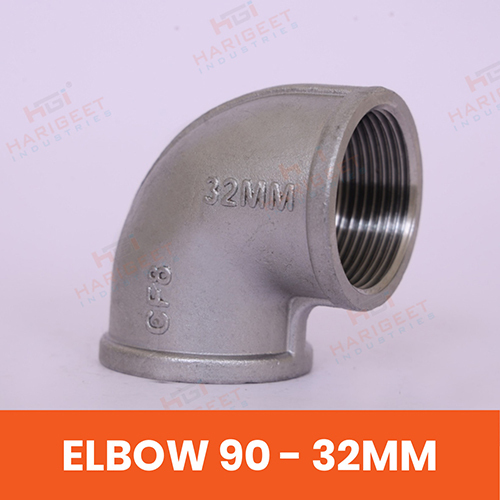 32 Mm Stainless Steel Elbow - Color: White