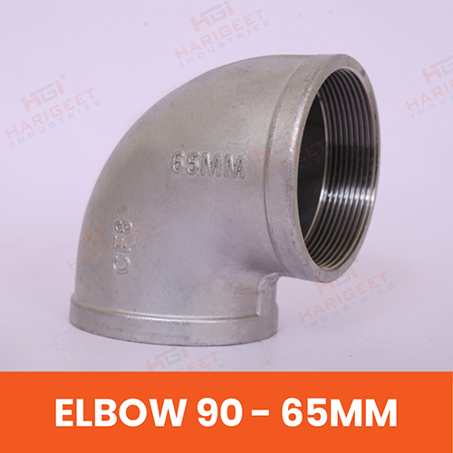 65 Mm Stainless Steel Elbow - Color: Gray