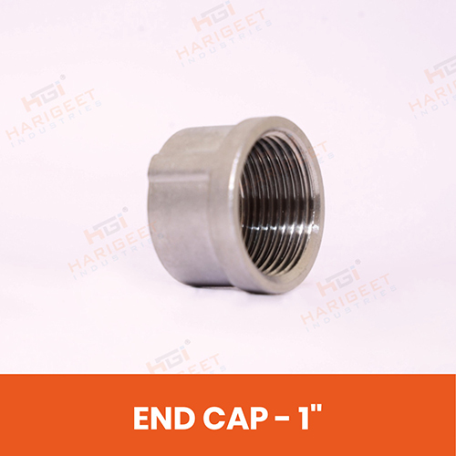 25 Mm Stainless Steel End Cap - Color: White