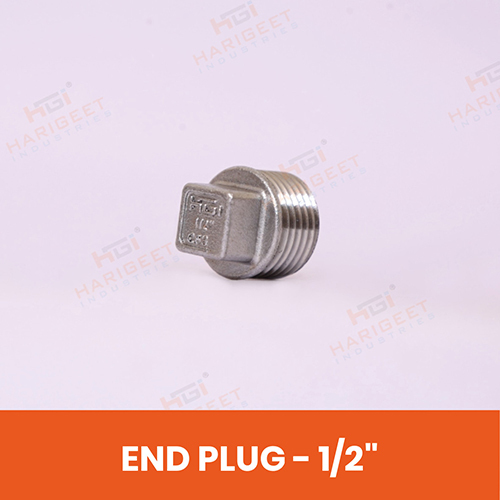 Stainless Steel End Plug - Bend Radius: Not Applicable (Rigid Part)