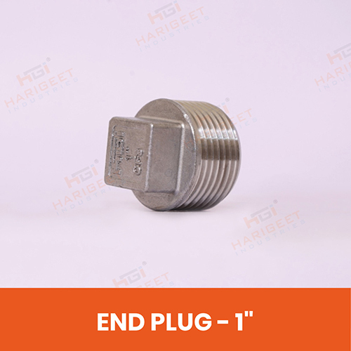 25 Mm Stainless Steel End Plug - Color: Black