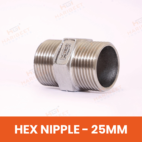 Stainless Steel Hex Nipple - Coating Type: Nickel