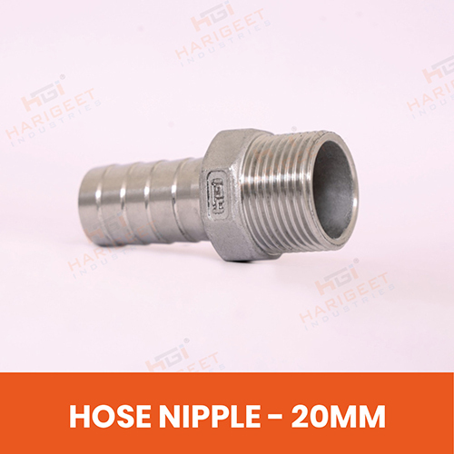 Stainless Steel Hose Nipple - Color: Golden