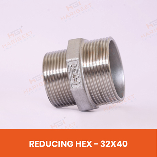 Stainless Steel Reducing Hex Nipple - Coating Type: Zinc Coating