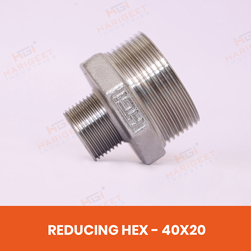 Stainless Steel Reducing Hex Nipple - Coating Type: Zinc (Galvanized)