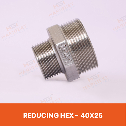 Stainless Steel Reducing Hex Nipple - Coating Type: Zinc Galvanized