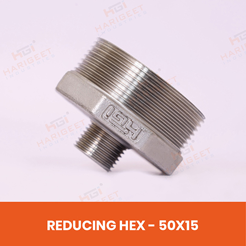 Stainless Steel Reducing Hex Nipple - Coating Type: Zinc Coated