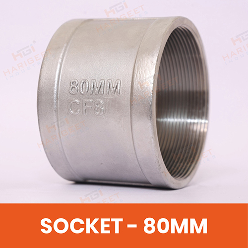 80 Mm Stainless Steel Socket - Color: Grey