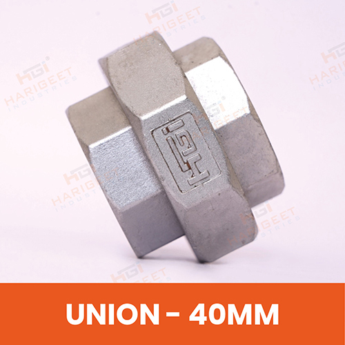40 Mm Stainless Steel Union - Bend Radius: Not Flexible