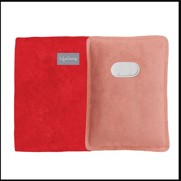 Lifelong LLM612 Hot Water Bag for Full Body Pain Relief|Dual Insulation Silicon Technology Massager (Pink)