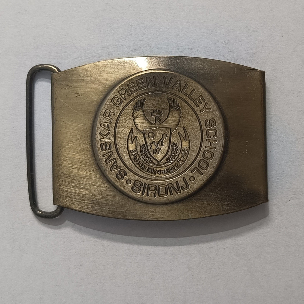 Antique Iron Embossed School Buckles