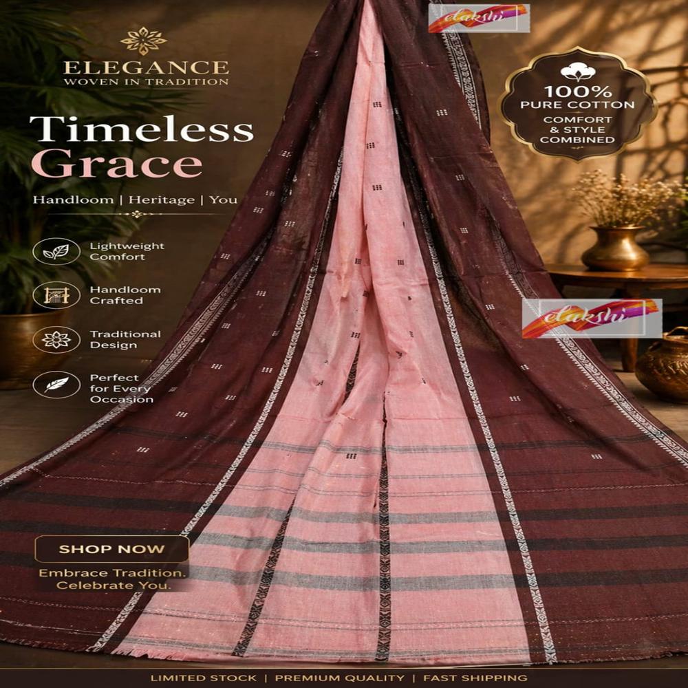 Plain body Dhanekhali saree