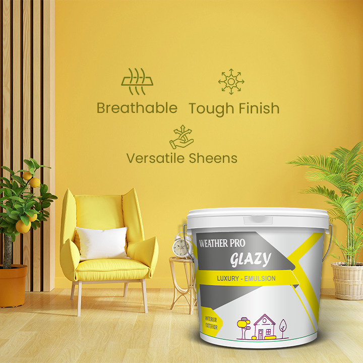 Weatherproof Glazy Luxury Interior And Exterior Emulsion Paint