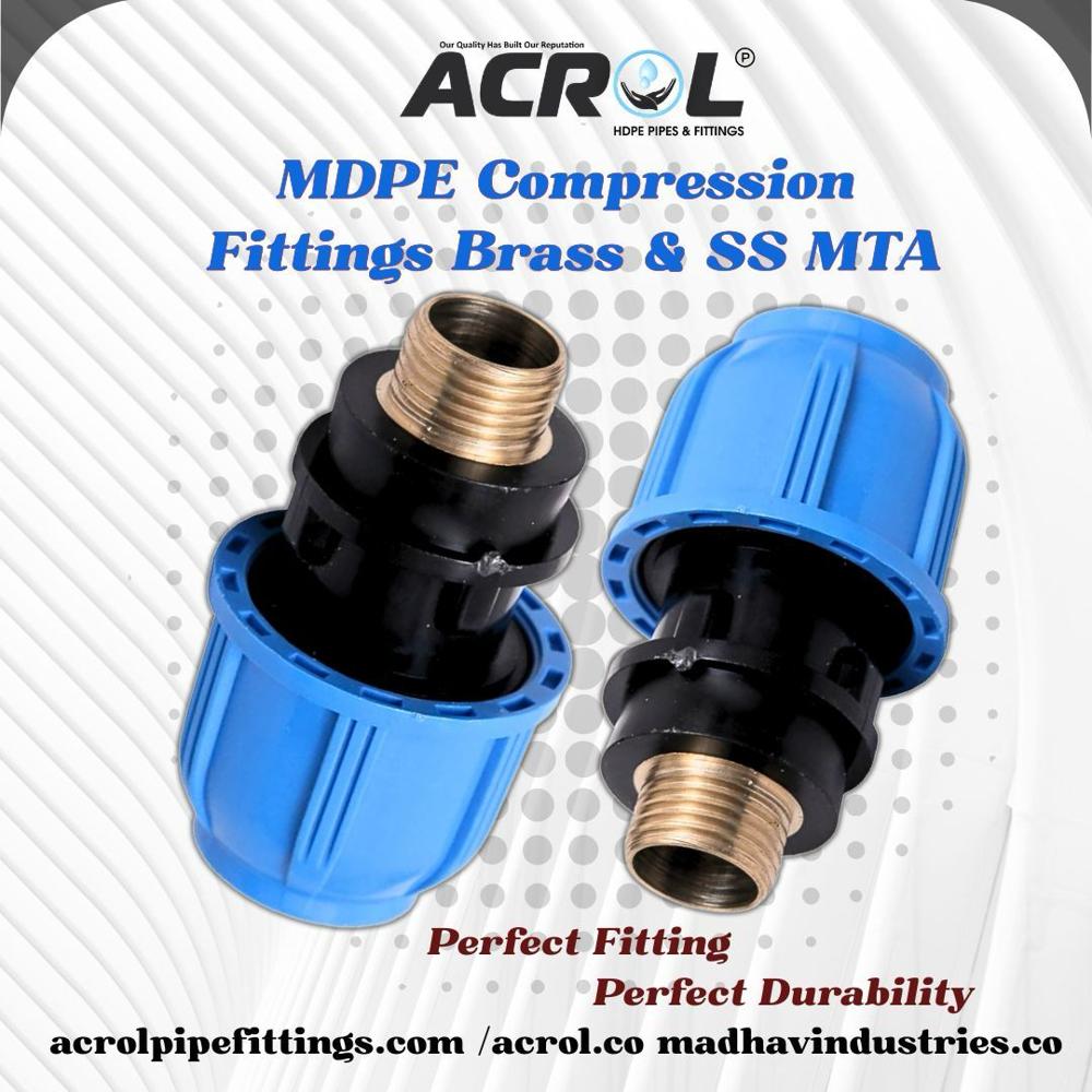 MDPE Compression Fitting Brass And SS MTA Fitting