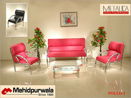 Trendy Reception Sofa - Leather, Varied Dimensions, Pink | Elegant Design, Comfortable Seating, Durable Material