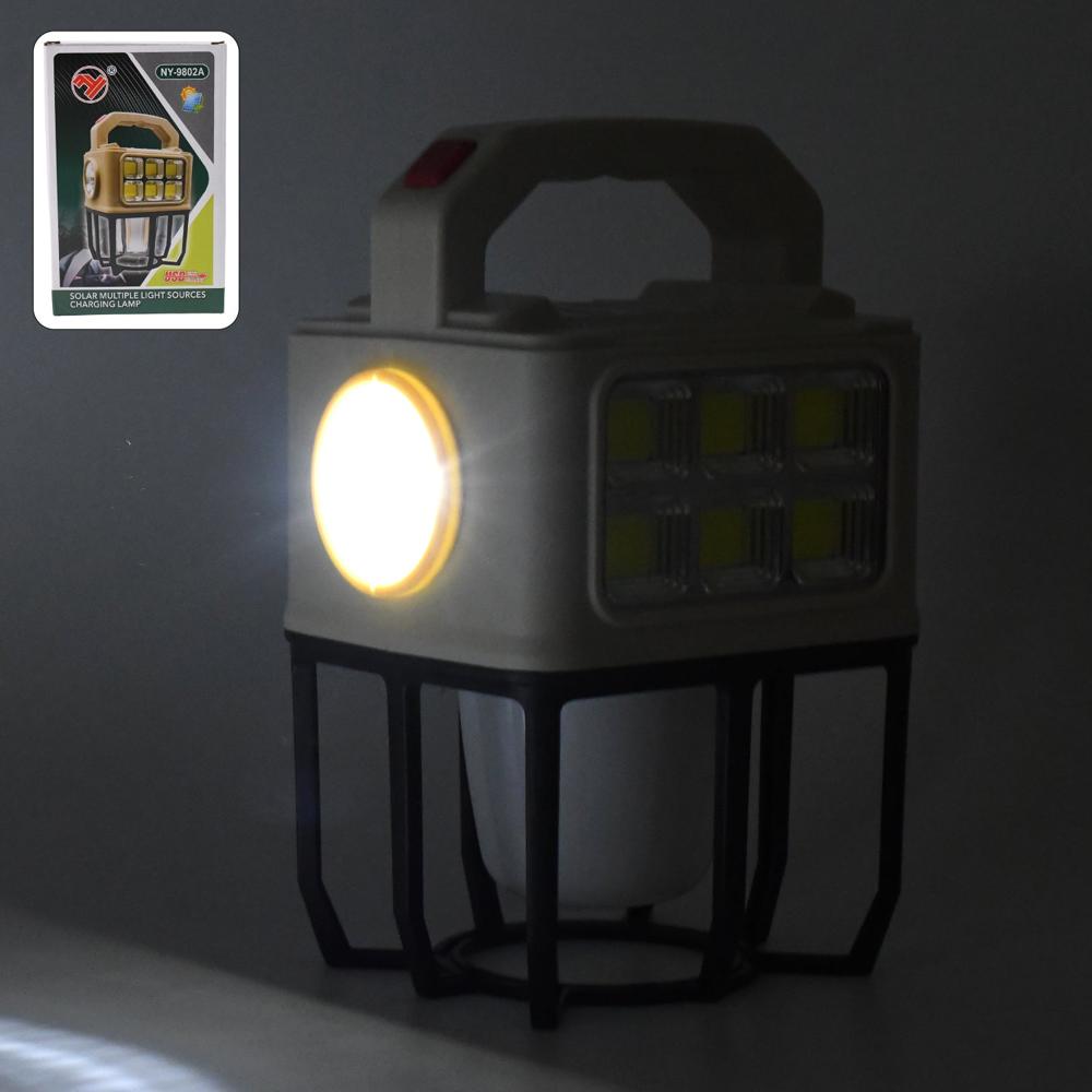 Solar Portable Camping Lantern 3 Light Modes Camping Lantern - Color: Mix