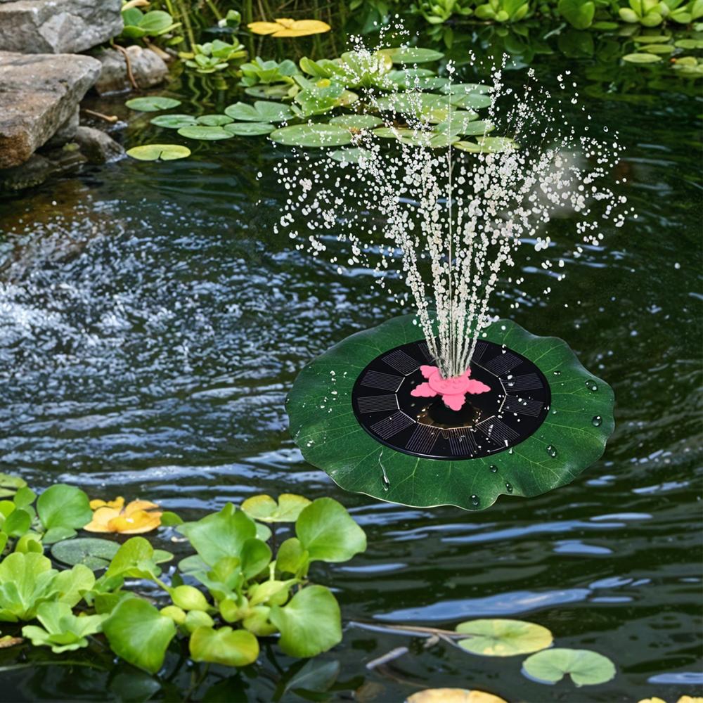 Solar-powered Floating Fountain Pump For Ponds - Application: Garden & Outdoors
