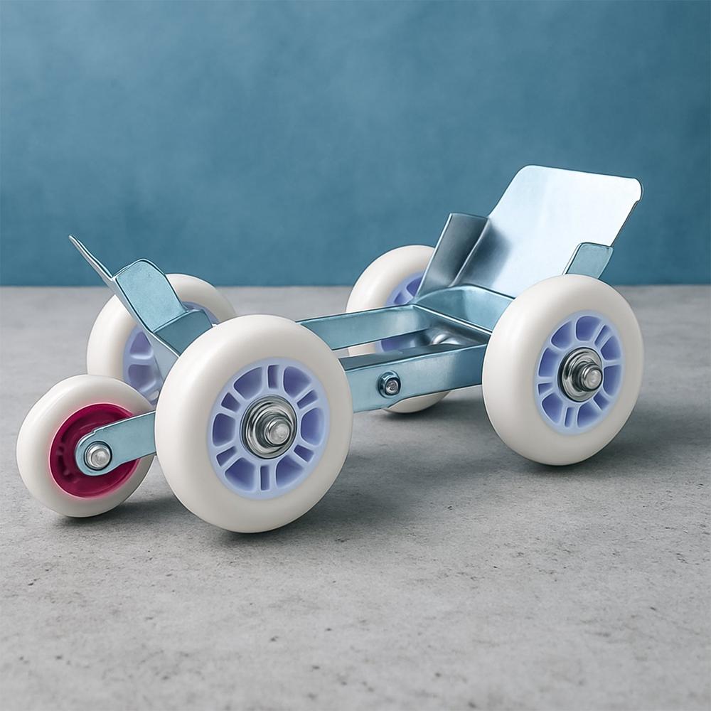 5-Wheel Emergency Bike Wheel Puller Trolley (1 Pc) - Color: Mix