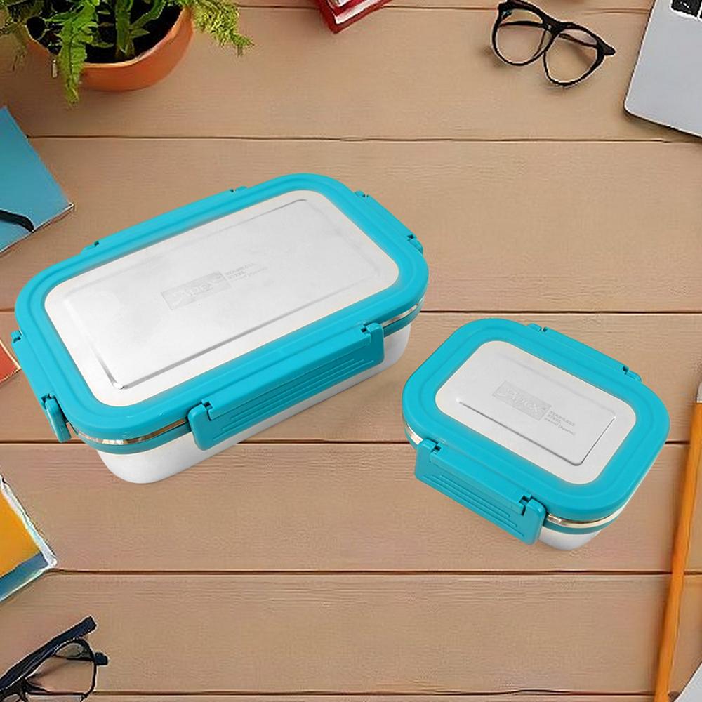 Apex Jerry Lunch Box Stainless Steel Food Container (2 Pc / 700+200 Ml Approx) - Application: Home & Kitchen