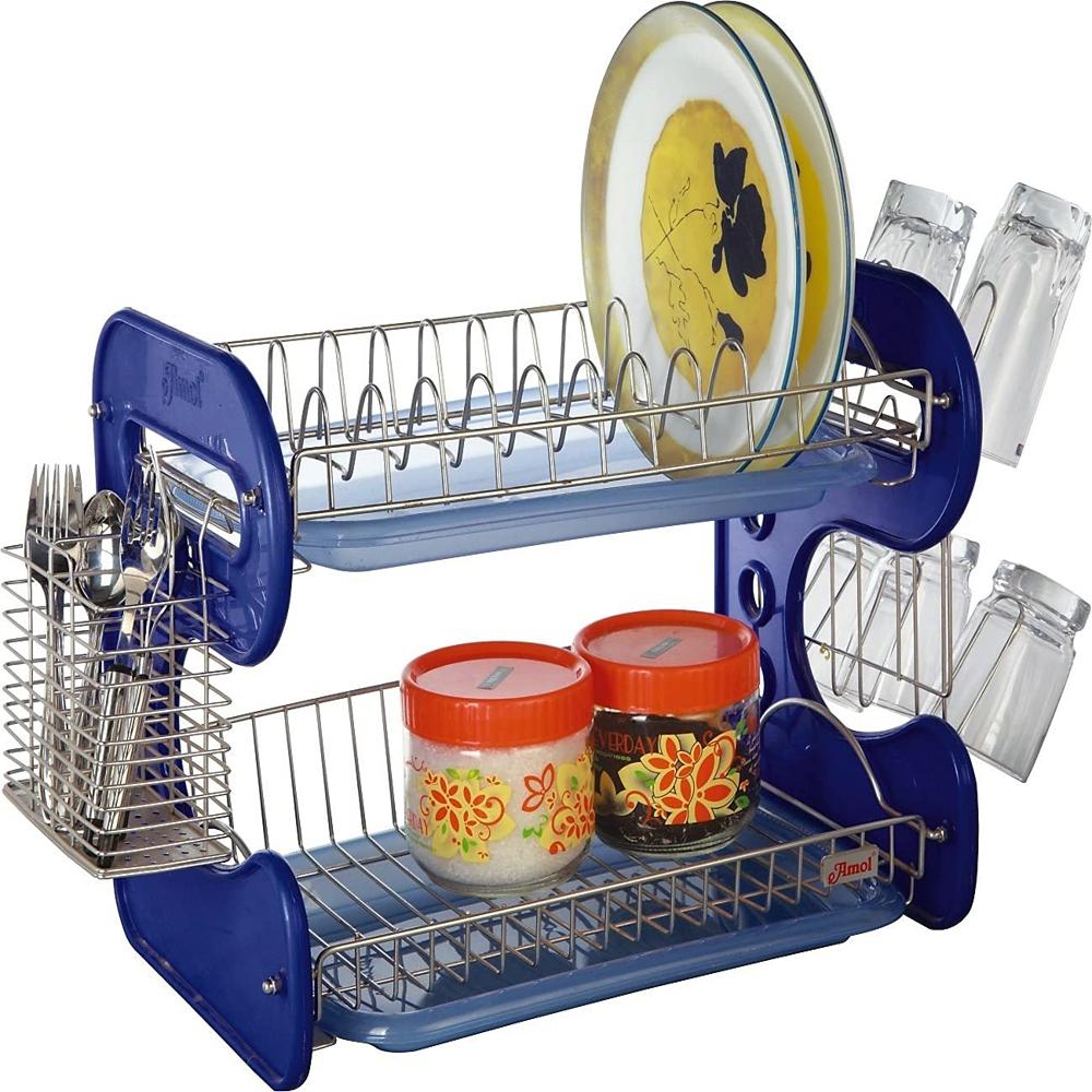 Stainless Steel Drain Bowl Storage Rack Holder - Application: Home