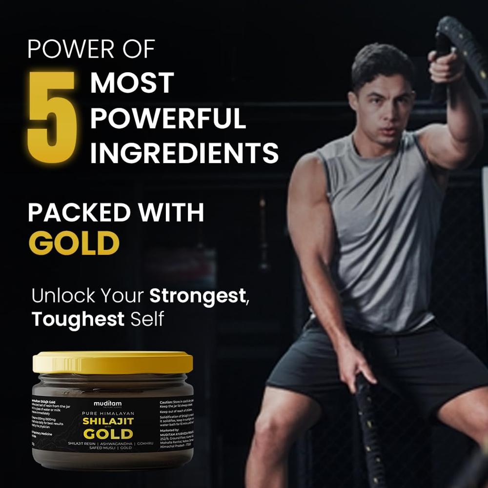 Himalayan Shilajit Gold Resin  20g | Helps improve Stamina | Contains Gold