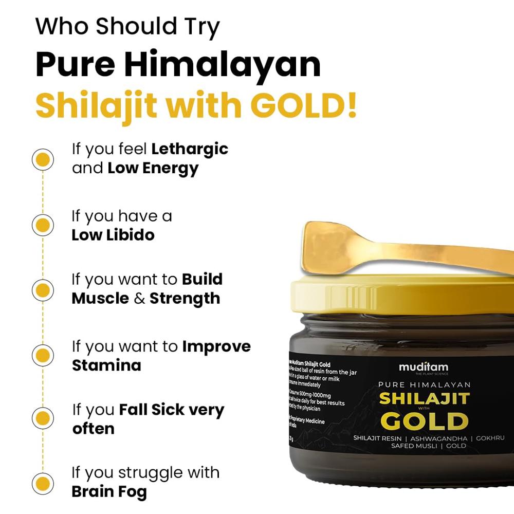 Himalayan Shilajit Gold Resin  20g | Helps improve Stamina | Contains Gold