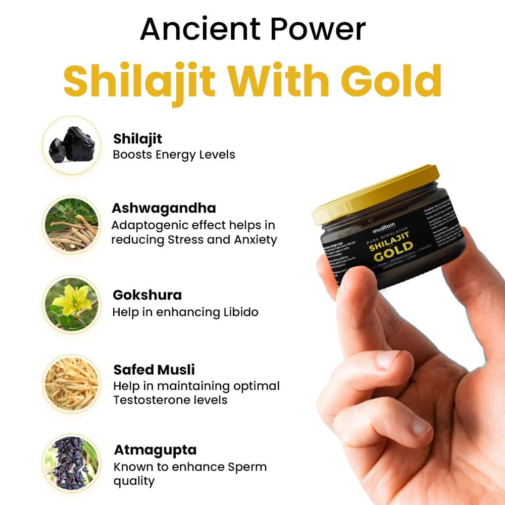 Himalayan Shilajit Gold Resin  20g | Helps improve Stamina | Contains Gold