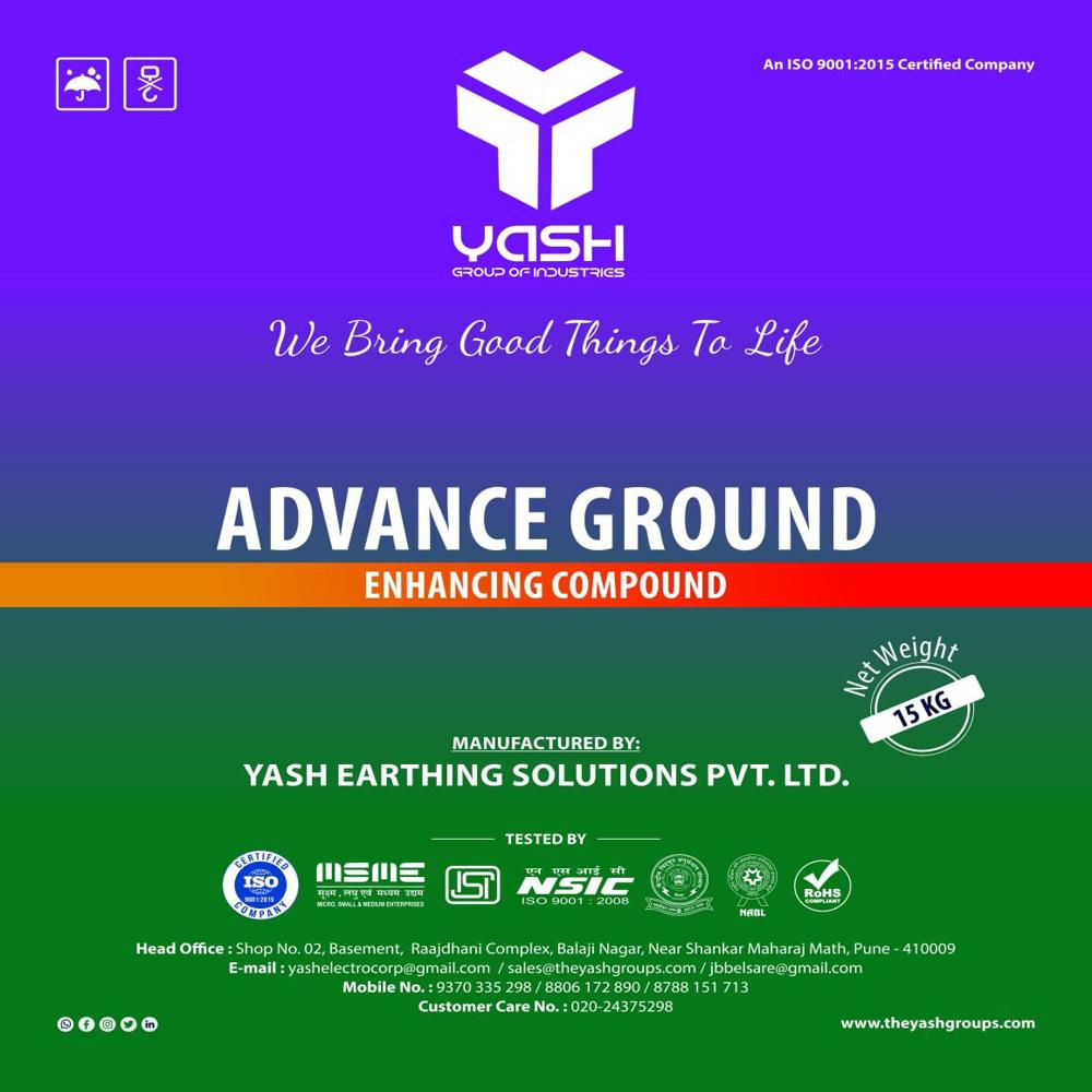 Advance Ground - Graphite Base, 25kg Powder | 100% Purity, Polished Surface Treatment, Enhanced Earthing Effectiveness