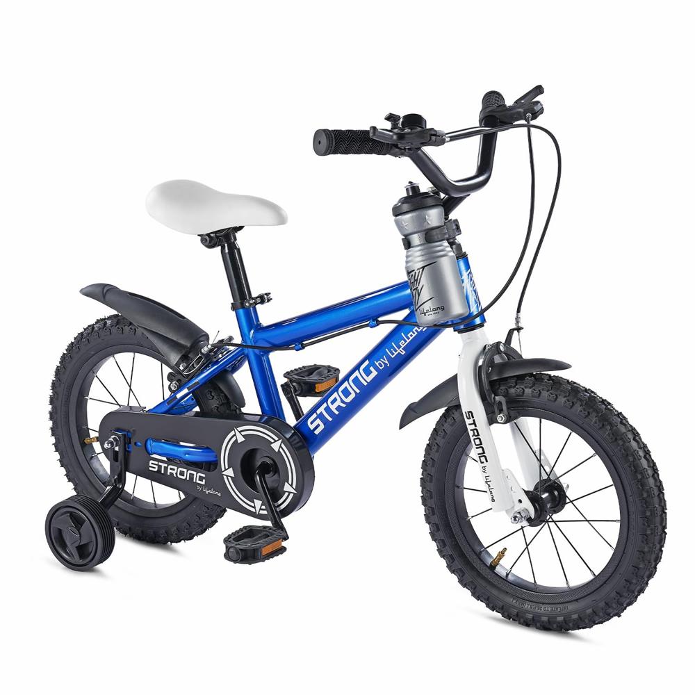 Lifelong Strong 14t Ss Kids Cycle For Ages 3-6 | Steel Frame, Caliper Brakes | Full Chain Cover With Bushless Chain| Opc Chainwheel |eva Tire & Tube Strbc14 - Color: Blue