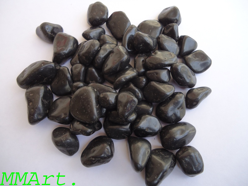 High Gloss Polished Black Agate Pebble Stones for Hotel Landscaping and Garden Decoration in Bulk