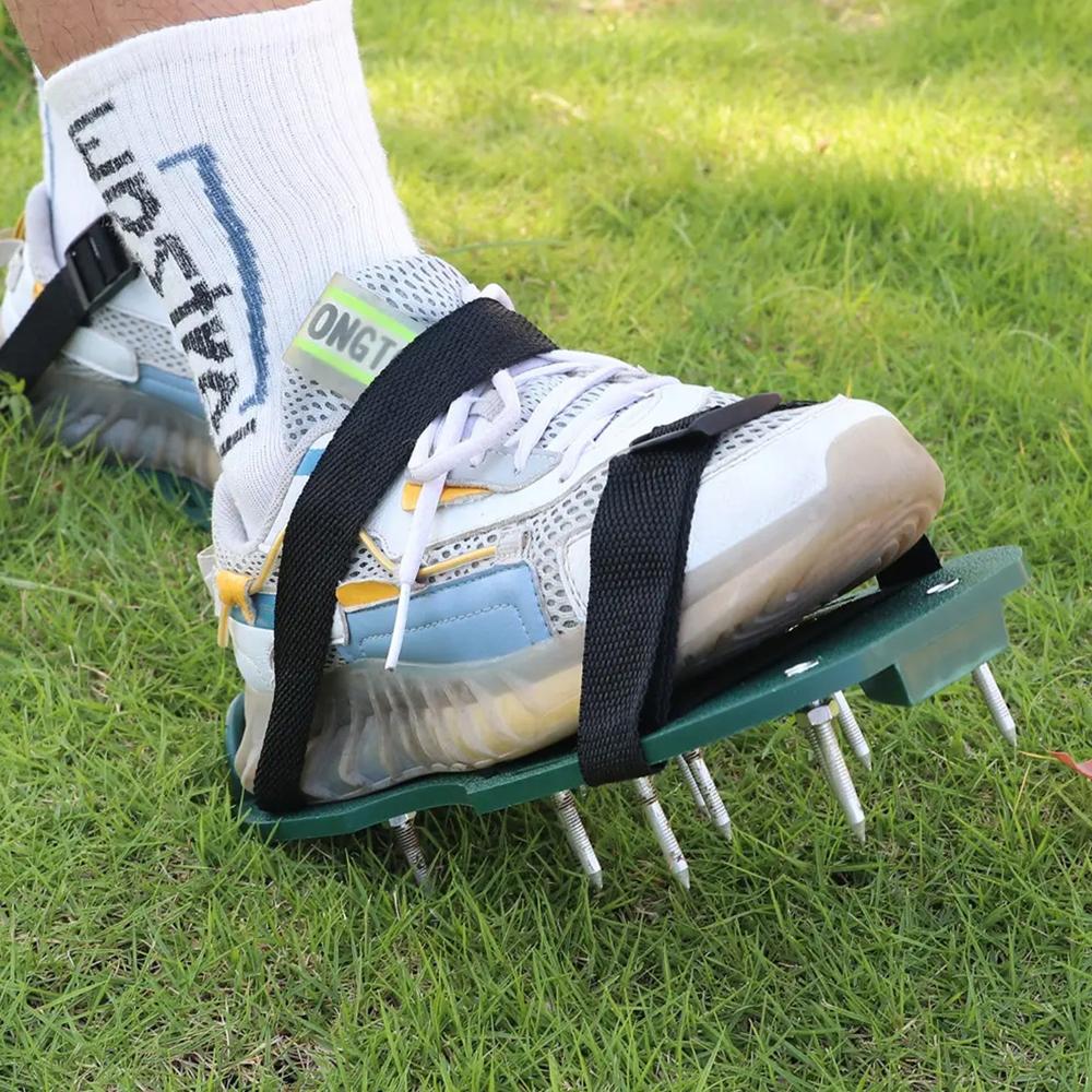 Garden Lawn Aerator Sandals  Spiked Grass Aerator Shoes For Yard & Patio - Color: Mix