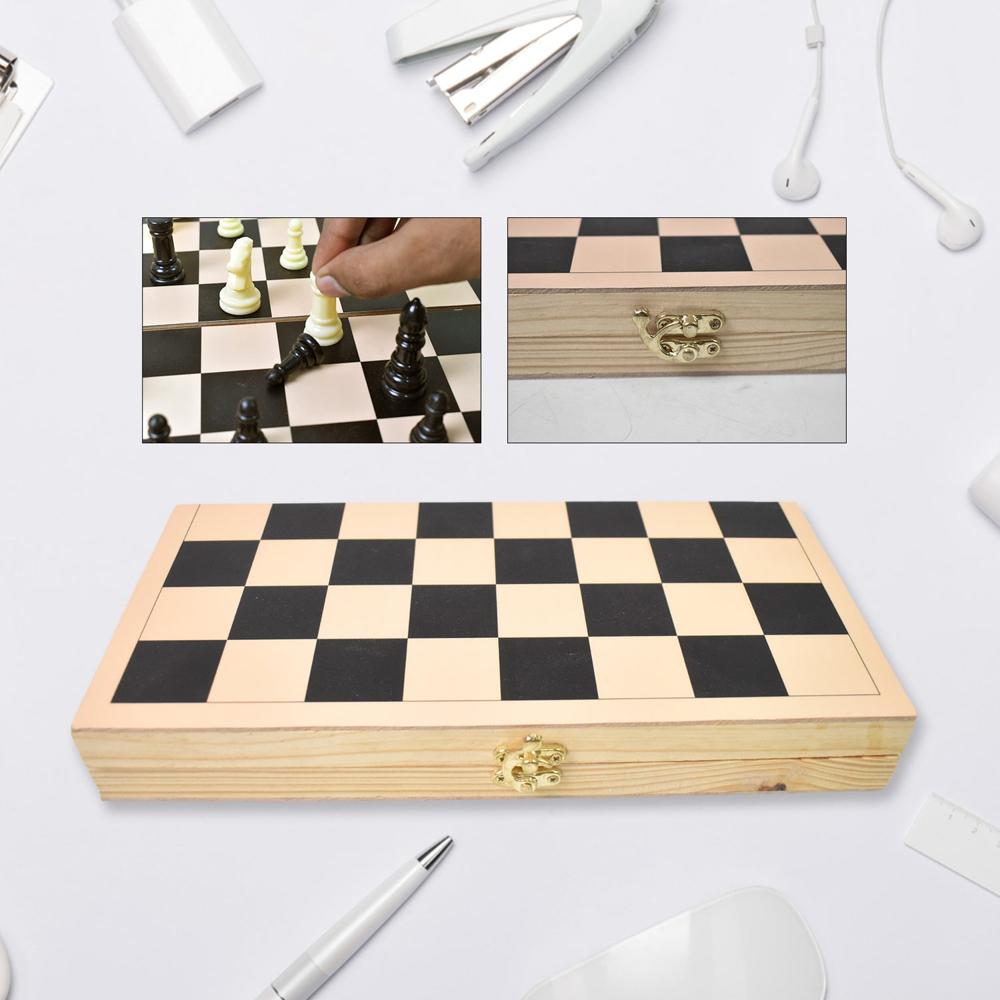 Folding Wooden Chess Board Set (30  30 Cm / 1 Set)