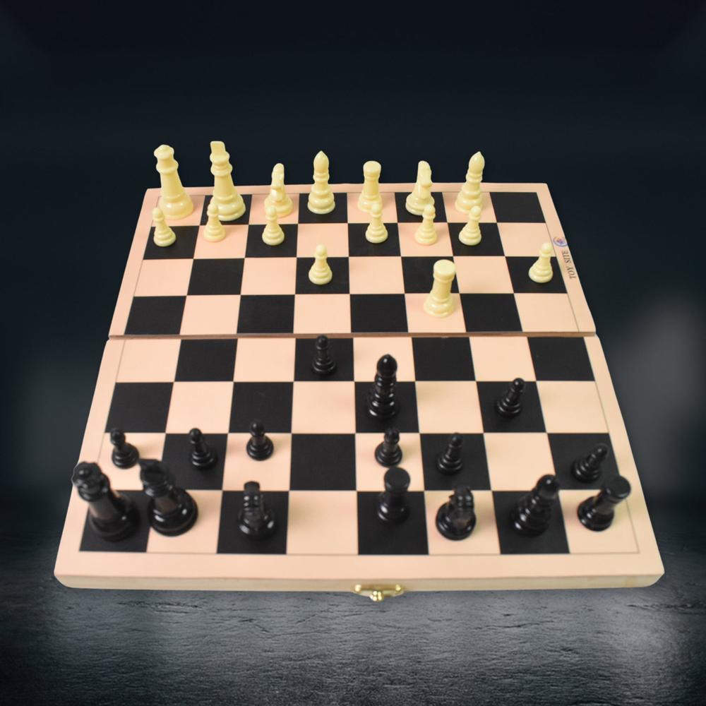 Folding Wooden Chess Board Set (30  30 Cm / 1 Set)