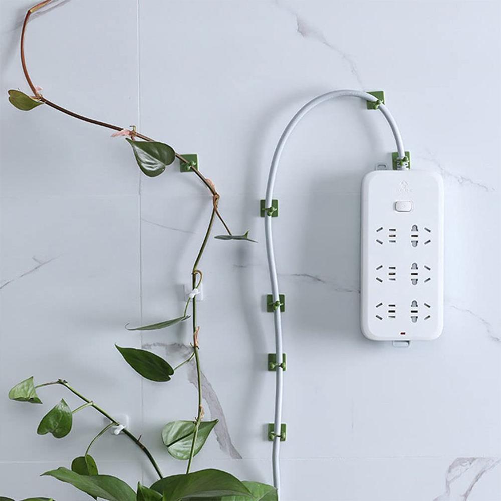 Plant Climbing Wall Fixture Clip Self-Adhesive Hook (Approx 200 Pcs Set)