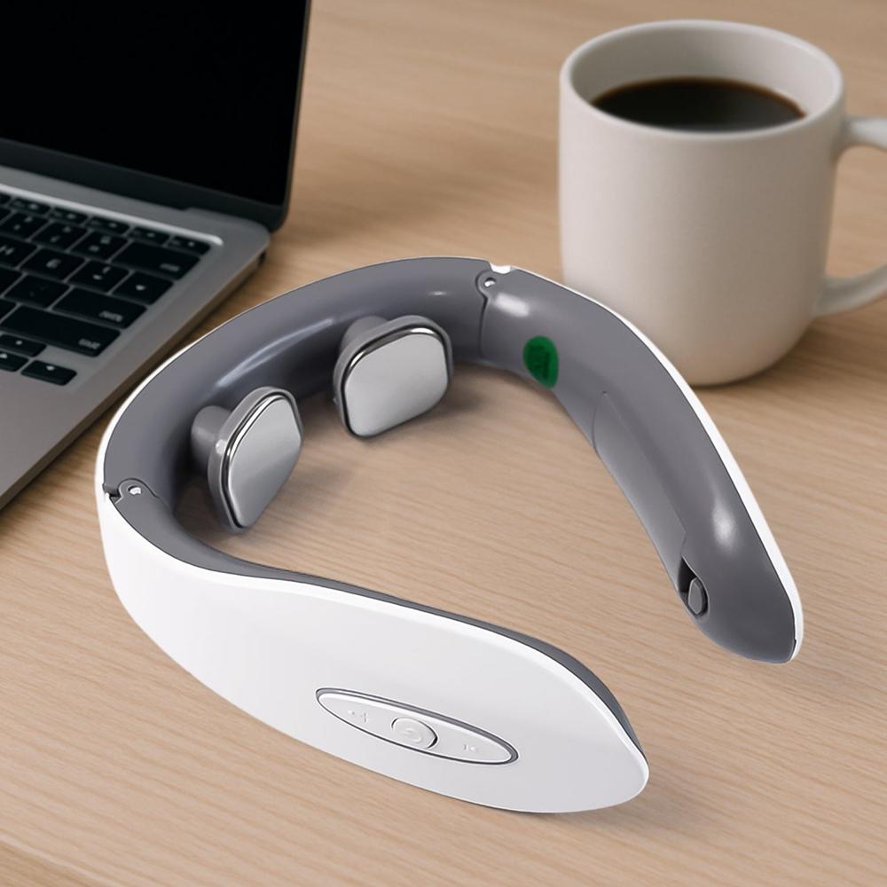 Electric Neck Massager For Deep Tissue Pain Relief Cervical Vertebra Massager - Color: Mix