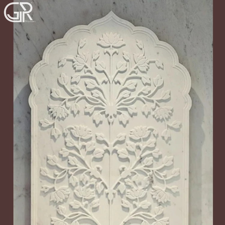 Marble Floral Carved Pattern