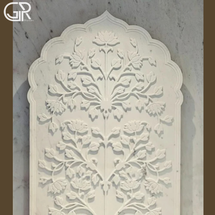 Marble Floral Carved Pattern