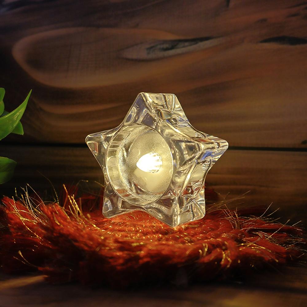 Flameless Star-Shaped LED Candles (6 Pc / Set)