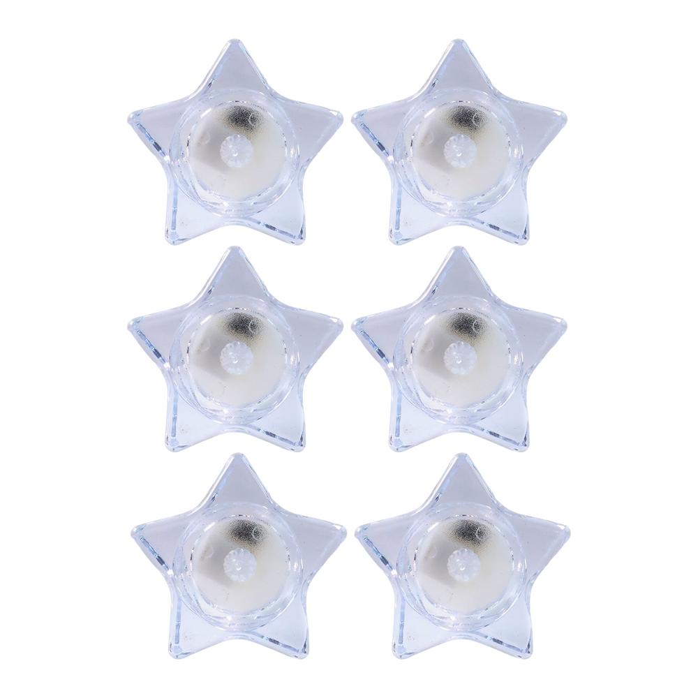 Flameless Star-Shaped LED Candles (6 Pc / Set)