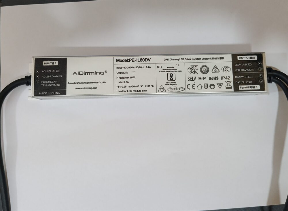 Dali Dimming LED Driver 60w 2.5a Constant Voltage Power Supply For Smart Lighting