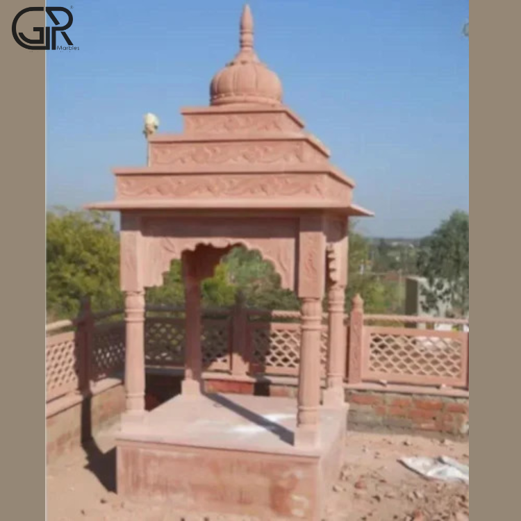 small red sandstone chhatri
