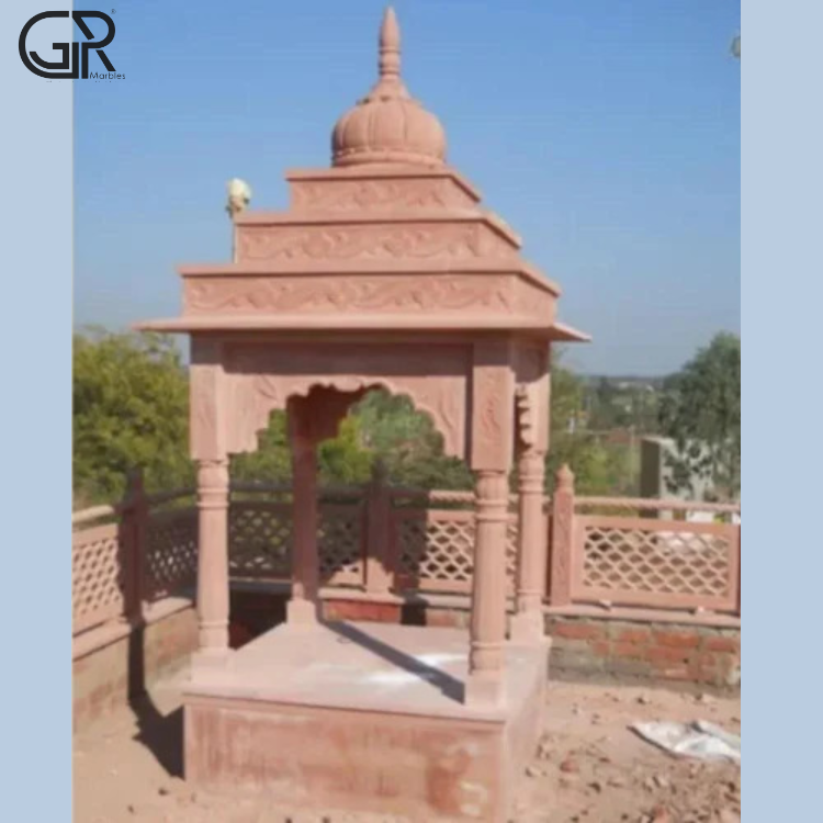 small red sandstone chhatri