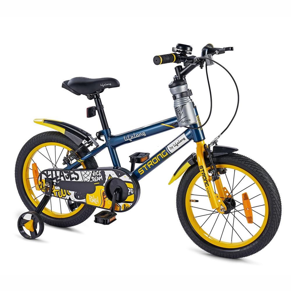 Strong By Lifelong 16t Bmx Road Bike For 4 To 8 Years Strbc16 - Color: Blue And Yellow