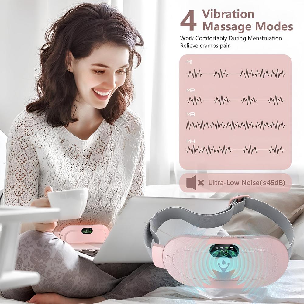 Electric Rechargeable Heating Belt For Waist & Abdomen (1 Pc) - Color: Mix