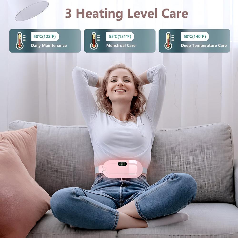 Electric Rechargeable Heating Belt For Waist & Abdomen (1 Pc) - Color: Mix