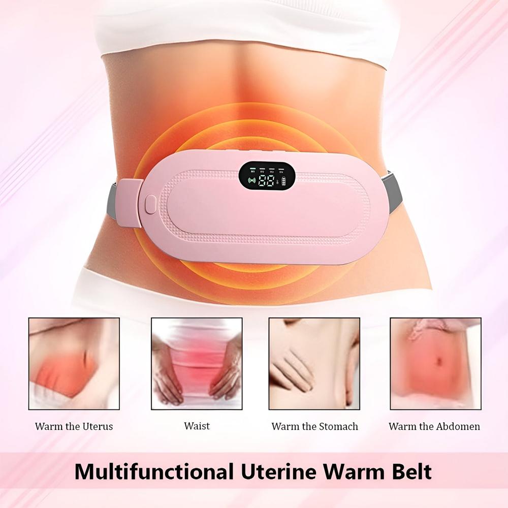 Electric Rechargeable Heating Belt For Waist & Abdomen (1 Pc) - Color: Mix