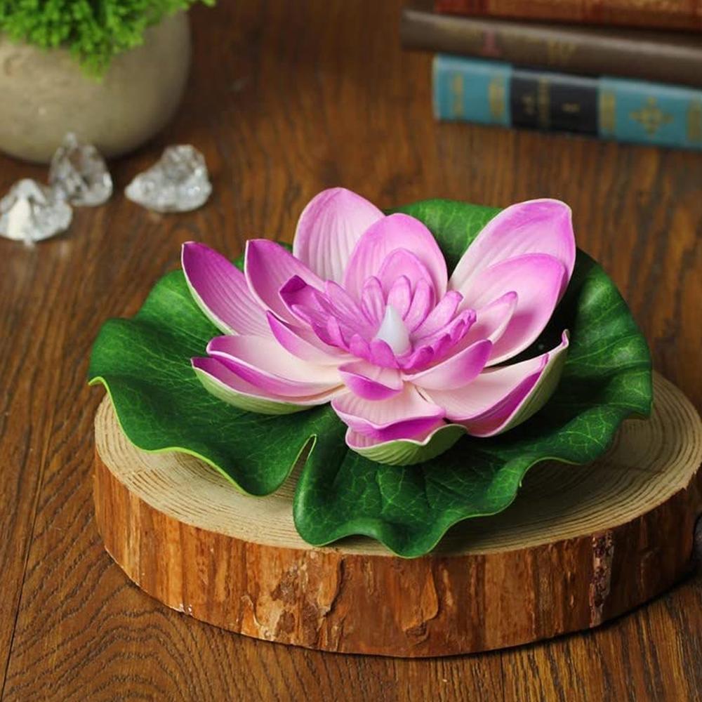 Water Floating Smokeless Candles & Lotus Flowers Sensor Led TeaLight (Pack of 6)