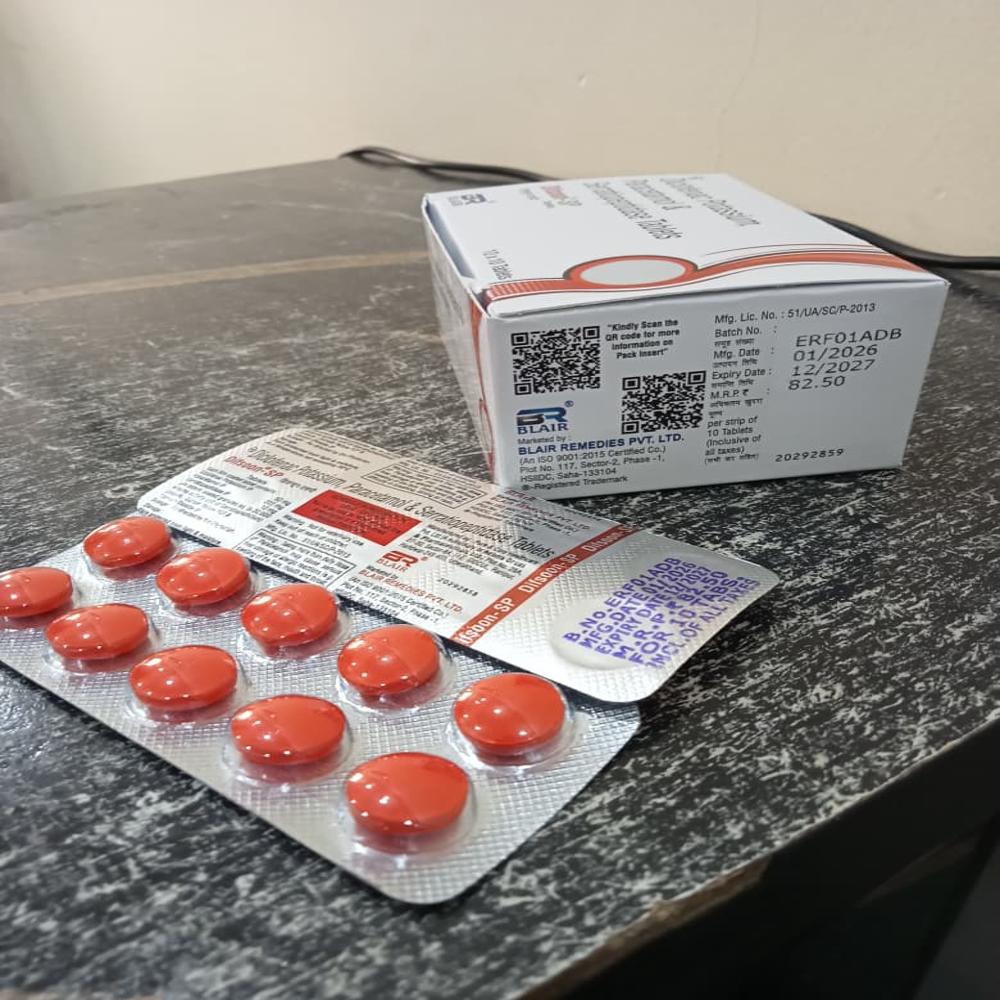 Diclofenac Potassium, Paracetamol & Serratiopeptidase Tablets
