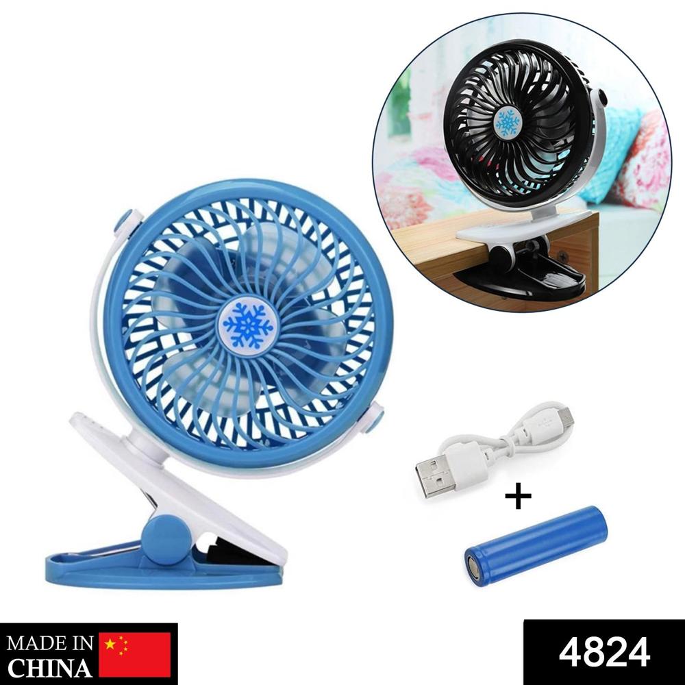 Mini USB Clip Fan  Portable Cooling Fan for Rooms (Battery Not Included)