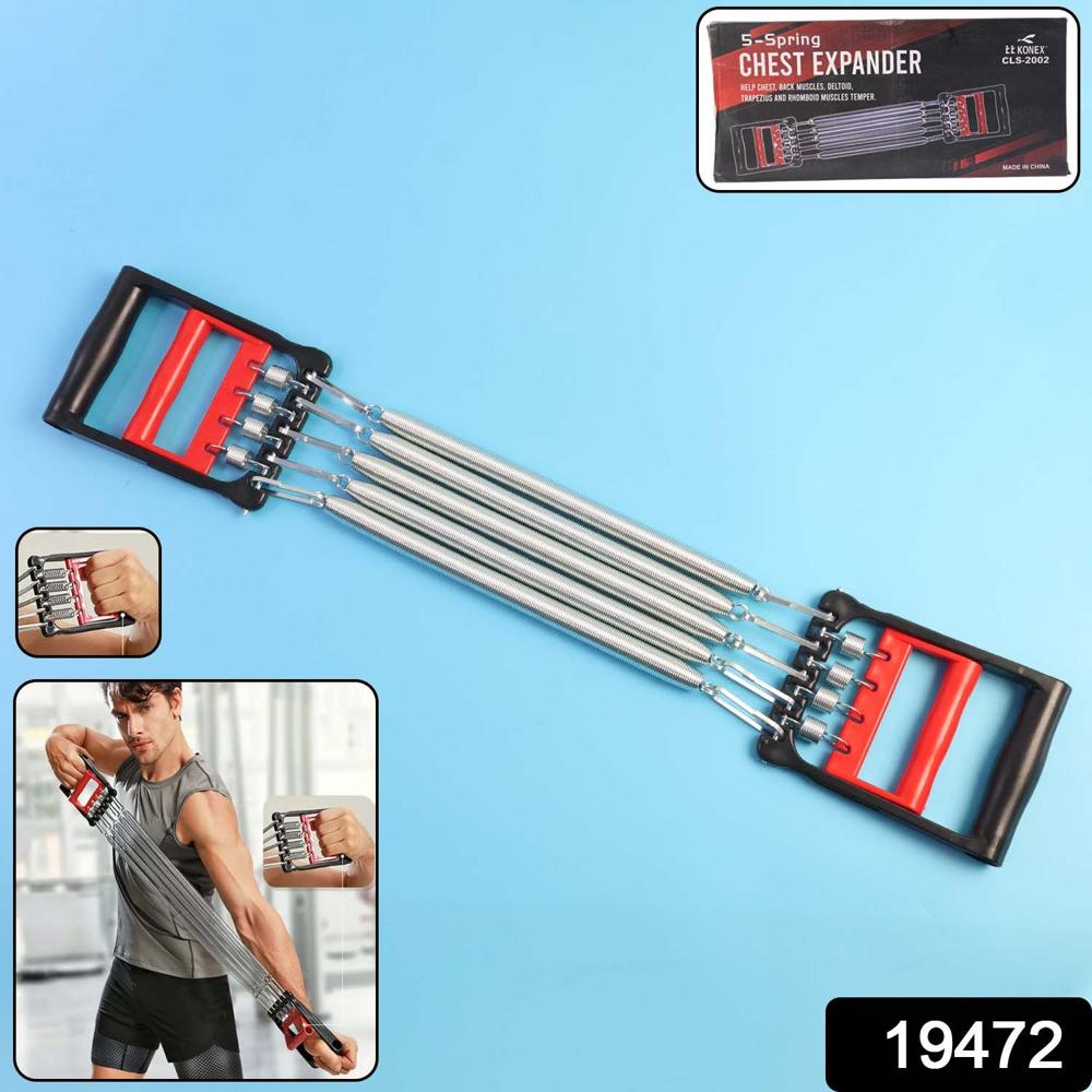 5-spring Chest Expander For Home Workout - Color: Mix